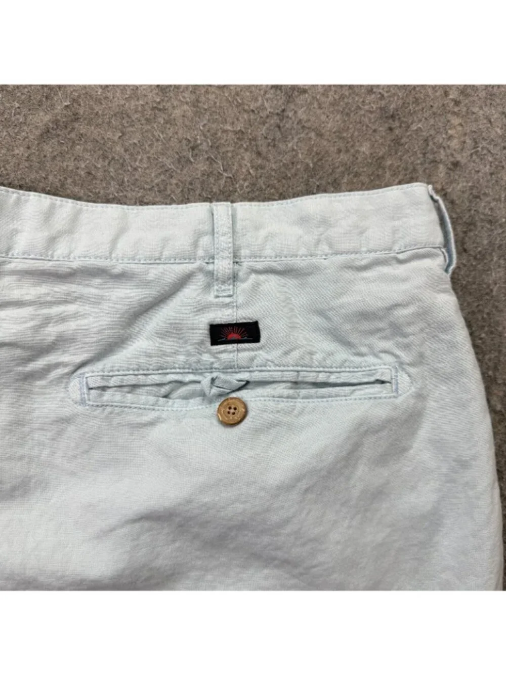 Faherty Tradewinds Linen Shorts Mens 40 Light Blue 10